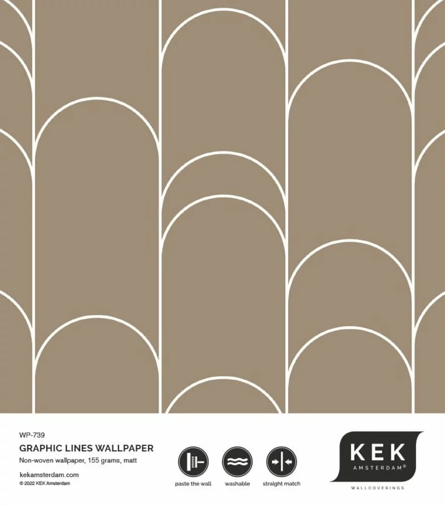 KEK Amsterdam Grafische Lijnen Behang 100x280cm Klei WP-739 6 KEK Amsterdam Grafische Lijnen Behang 100x280cm Klei WP-739 - Afbeelding 4