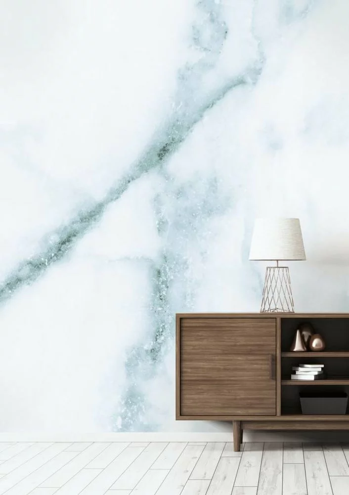 KEK Amsterdam Marmer Behang Wit Blauw 4 KEK Amsterdam Marmer Behang Wit Blauw - Afbeelding 2