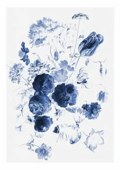 KEK Amsterdam Royal Blue Flowers I Bloemen Behang