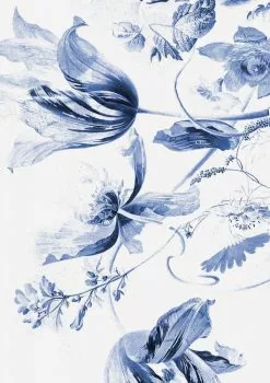 KEK Amsterdam Royal Blue Flowers III Bloemen Behang -Goedkope Behang Winkel kek amsterdam royal blue flowers iii bloemen behan 2