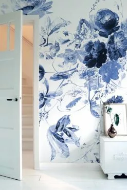 KEK Amsterdam Royal Blue Flowers III Bloemen Behang -Goedkope Behang Winkel kek amsterdam royal blue flowers iii bloemen behan 5