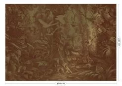 KEK Amsterdam Tropical Landscapes Goud Behang MW-063 - 400x280cm
