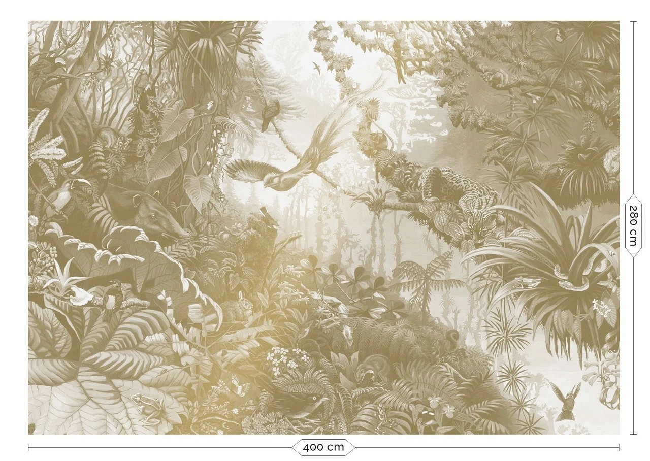 KEK Amsterdam Tropical Landscapes Goud Behang MW-066 - 400x280cm 3 KEK Amsterdam Tropical Landscapes Goud Behang MW-066 - 400x280cm