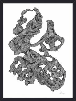 Nordal Rocaille Illustration - Zwart/wit